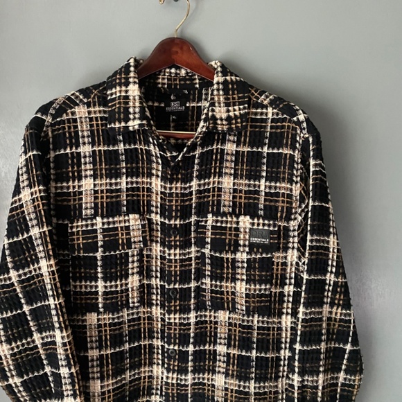 DR Essentials Drill Clothing MENS button down textured XL quirky geometric shirt - Picture 1 of 12